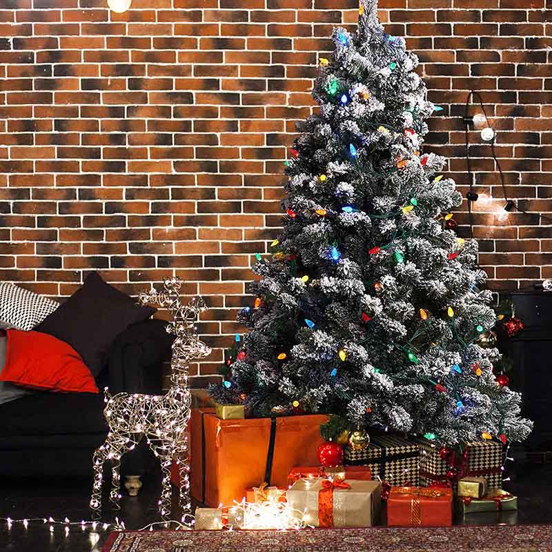 120-volt Outdoor/Indoor Christmas Lights C5 LED, 50-Bulbs per 16.3FT Set, Multi-Color 120-volt Outdoor/Indoor Christmas Lights C5 LED, 50-Bulbs per 16.3FT Set, Multi-Color